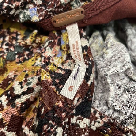 Free People Brown Snake Print Saturday Sun Mini Skirt size 6 - Picture 7 of 11